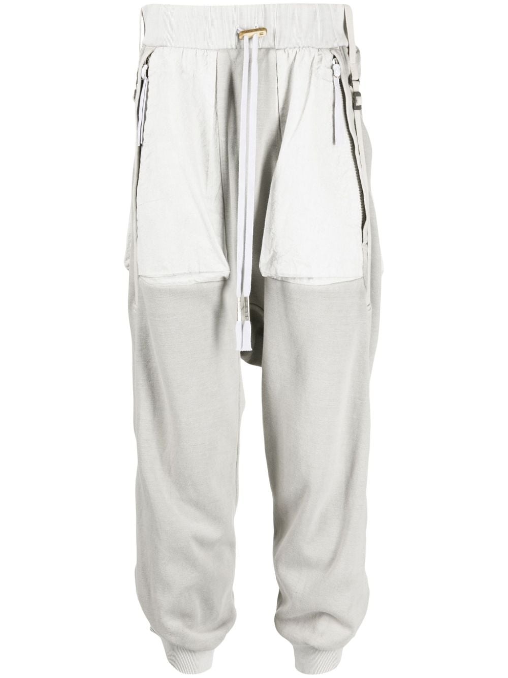 tapered cotton track pants - 1