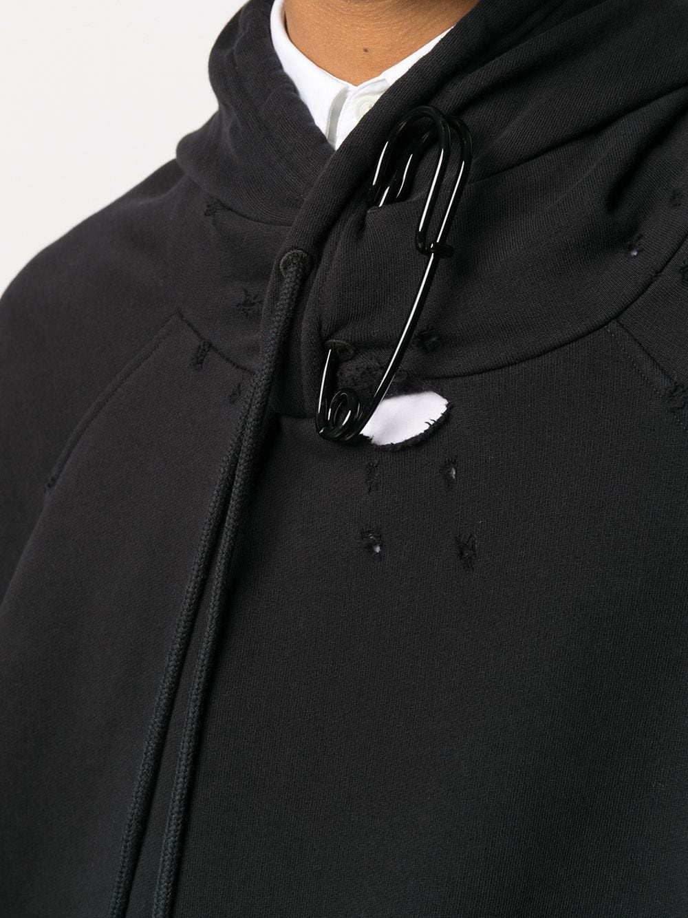 oversized pin-detail hoodie - 5