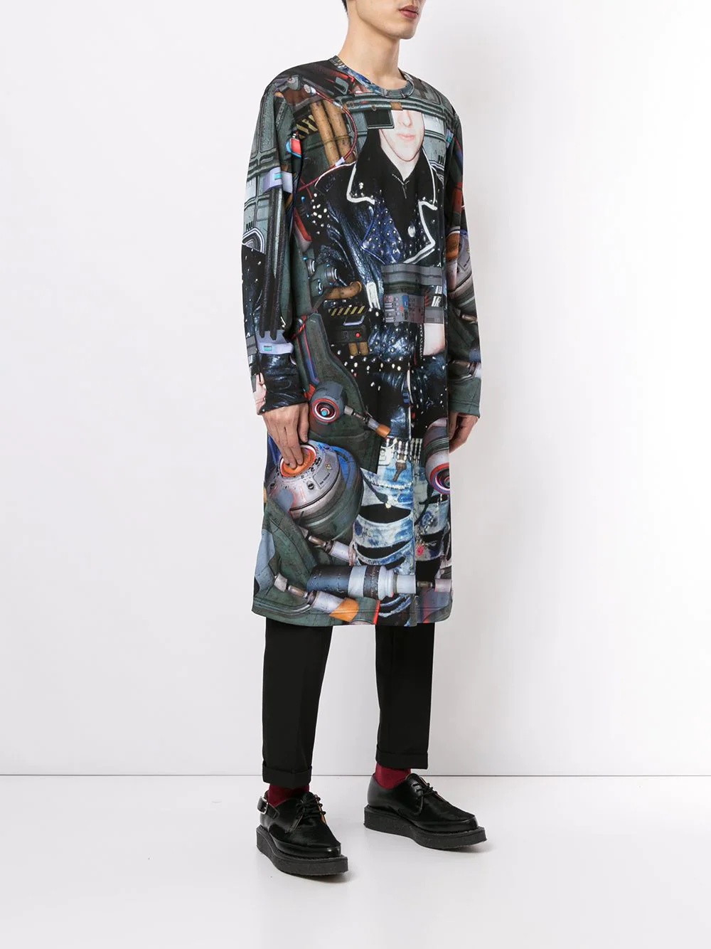 oversized multi-print top - 3