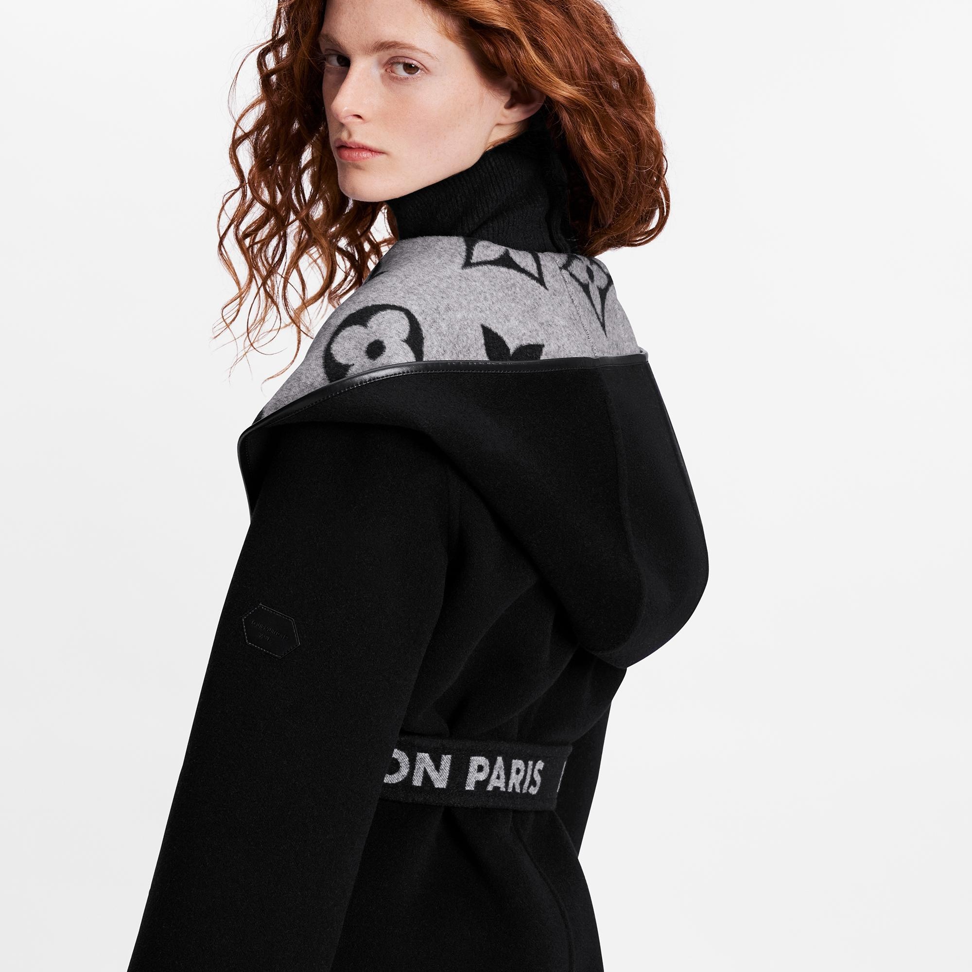 Belted Double Face Hooded Wrap Coat - 5