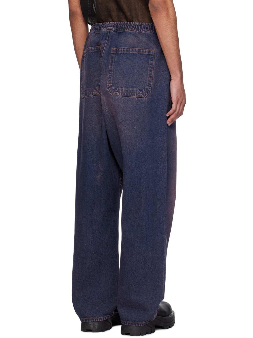 Purple & Pink Faded Jeans - 3