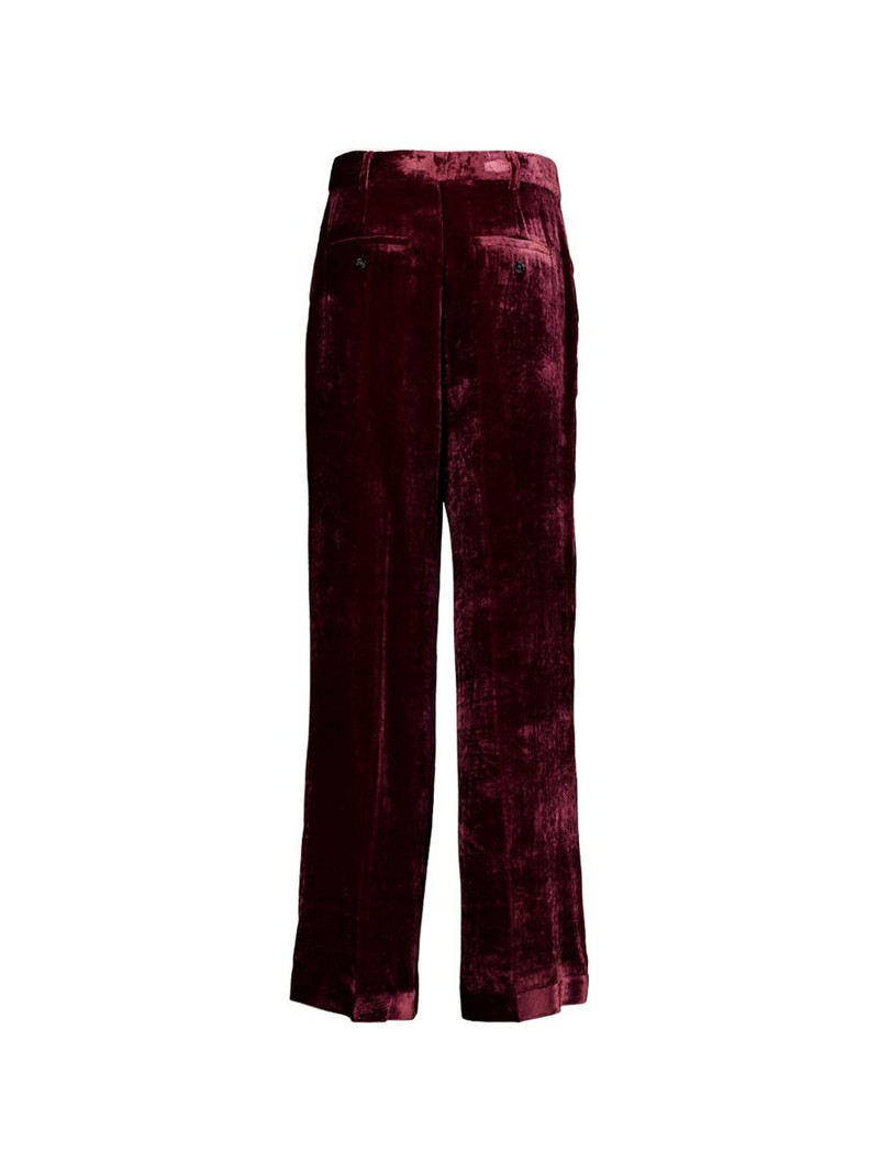 La DoubleJ velvet-texture trousers outlook