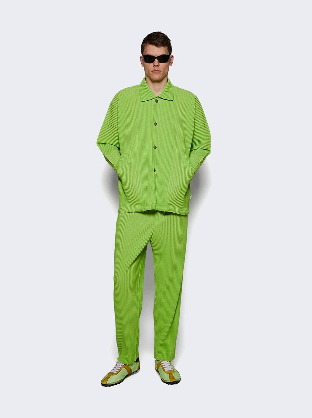 Pleated Shirt Fresh Green - 5