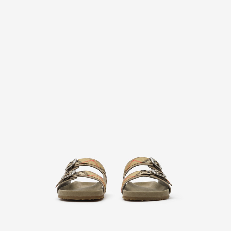 Burberry Check Suede Urchin Sandals outlook