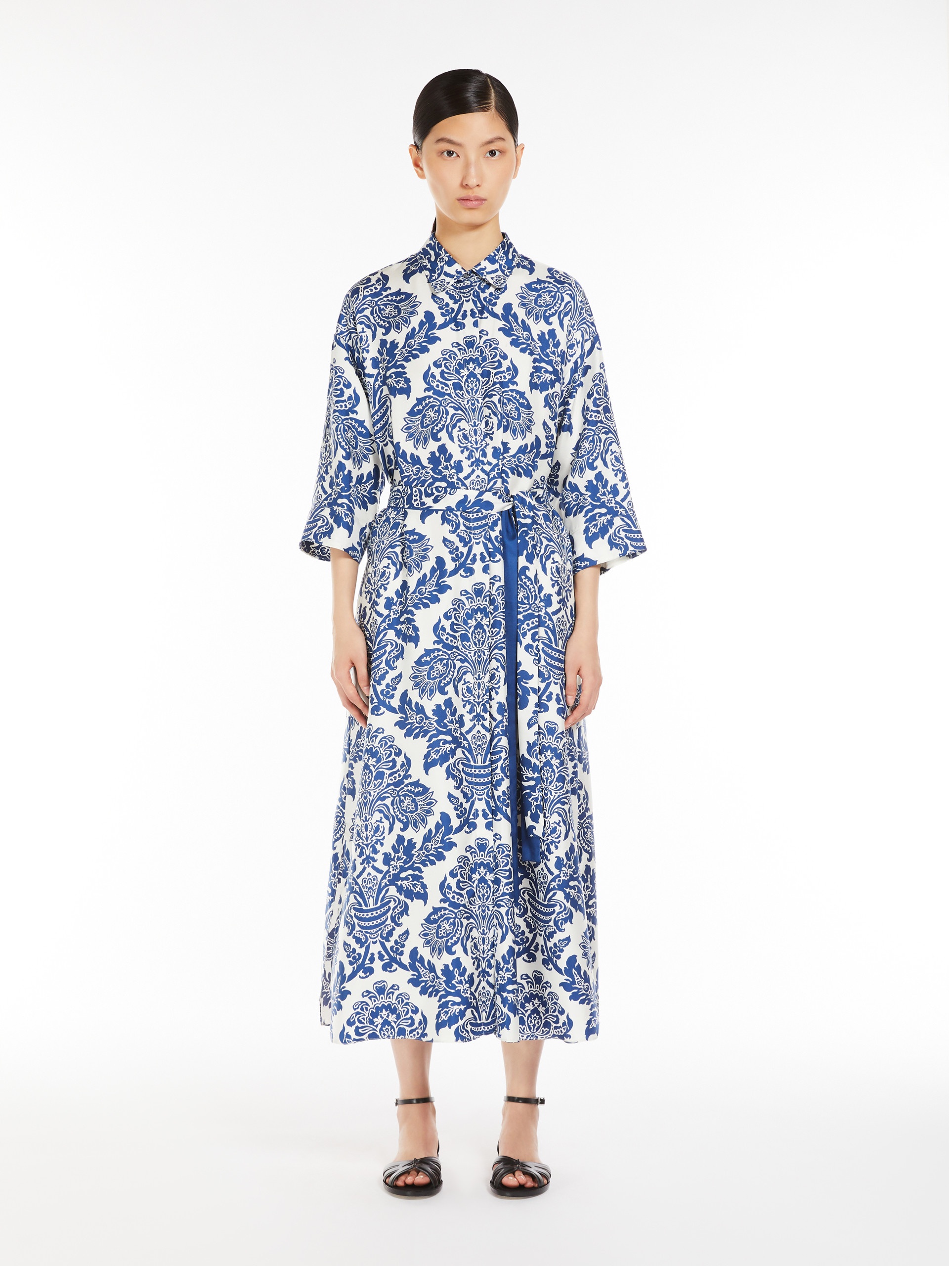 CAMELIA Printed silk shirt dress - 3