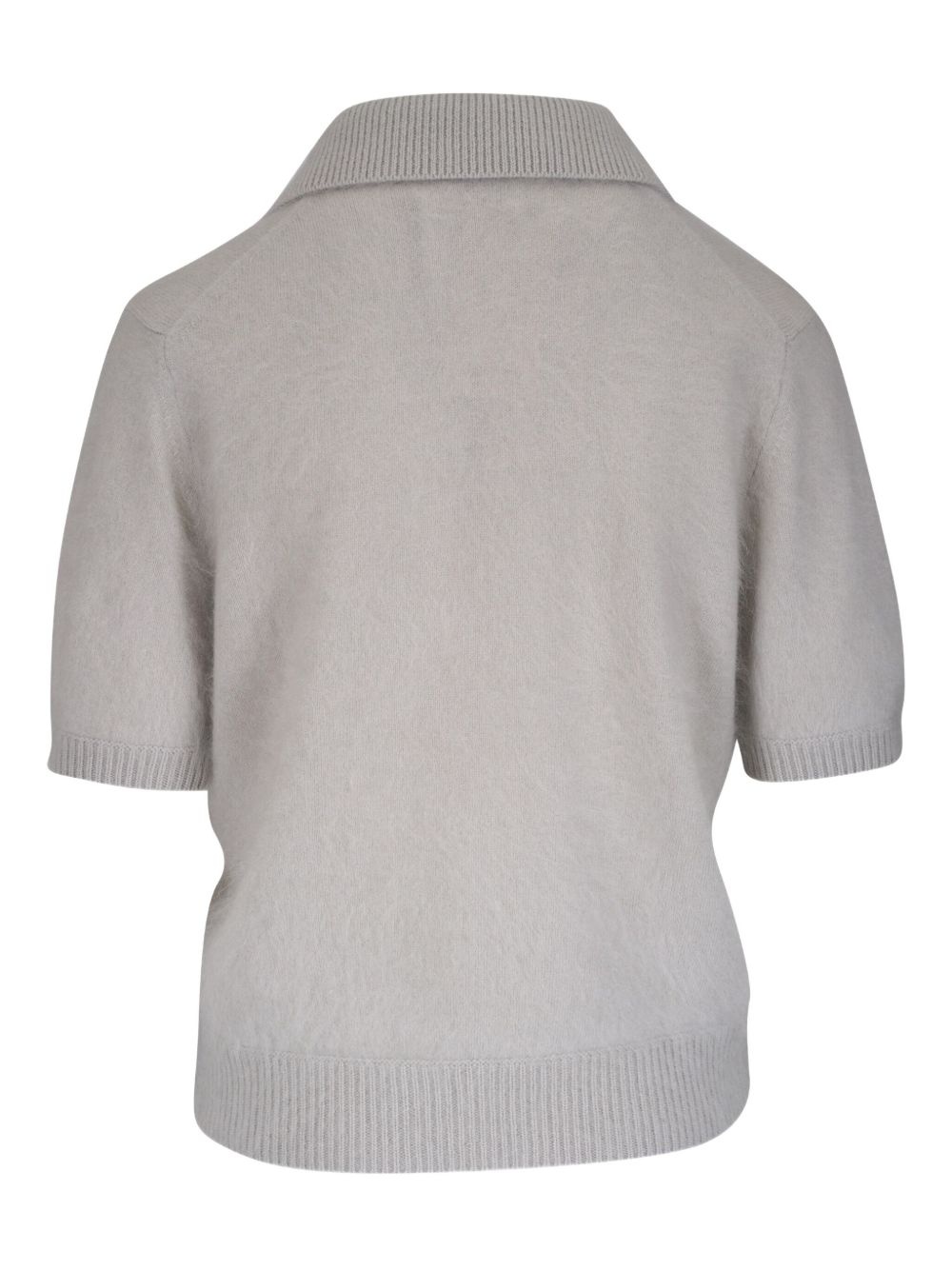 polo-collar short-sleeve top - 4