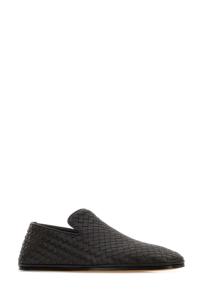 Bottega Veneta Dark Brown Leather Palazzo Loafers Espesso Slippers outlook