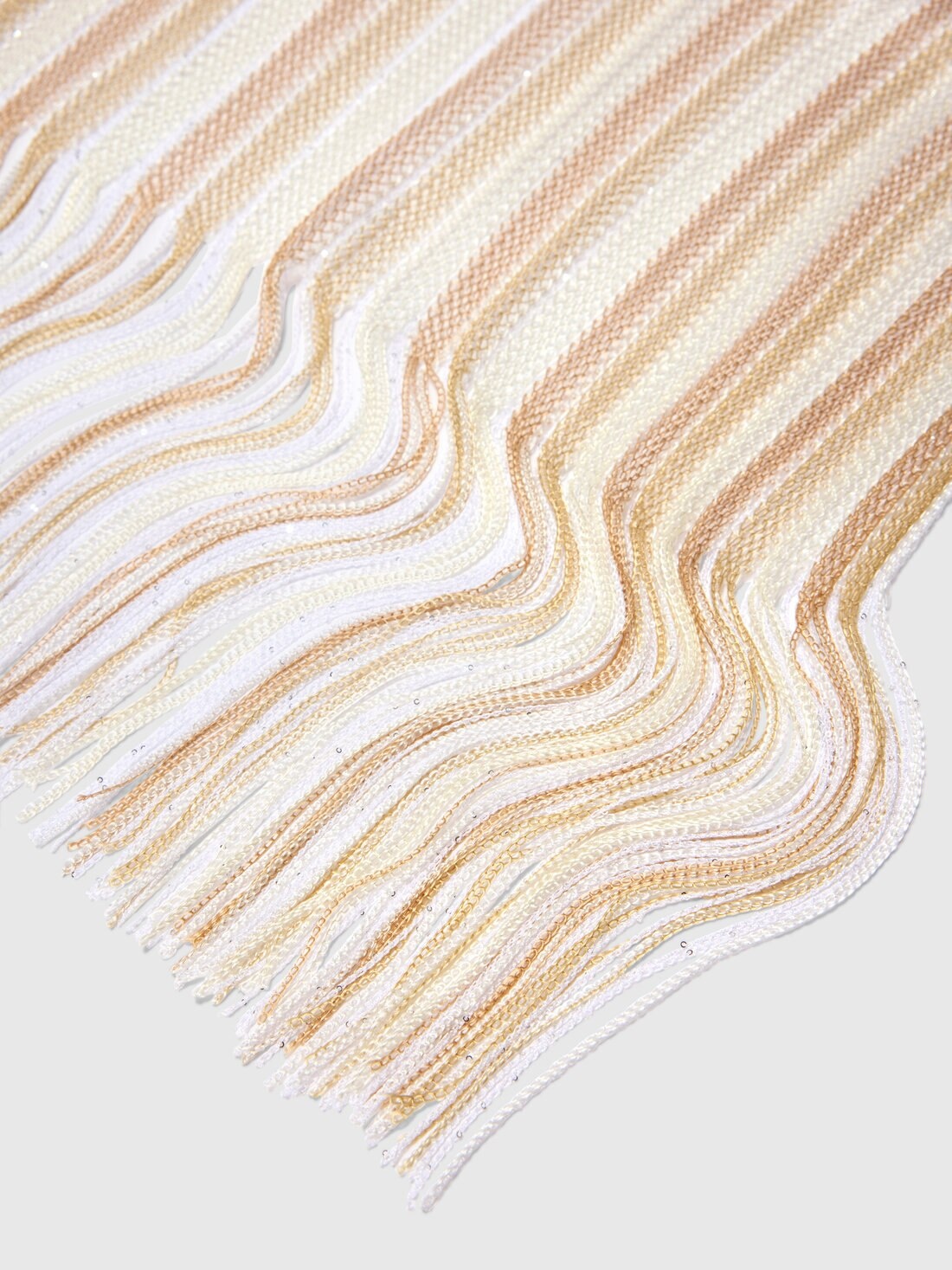 Striped scarf with fringes - 2