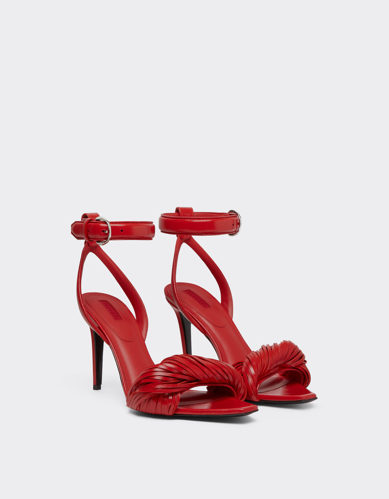 Nappa leather heeled sandals 3