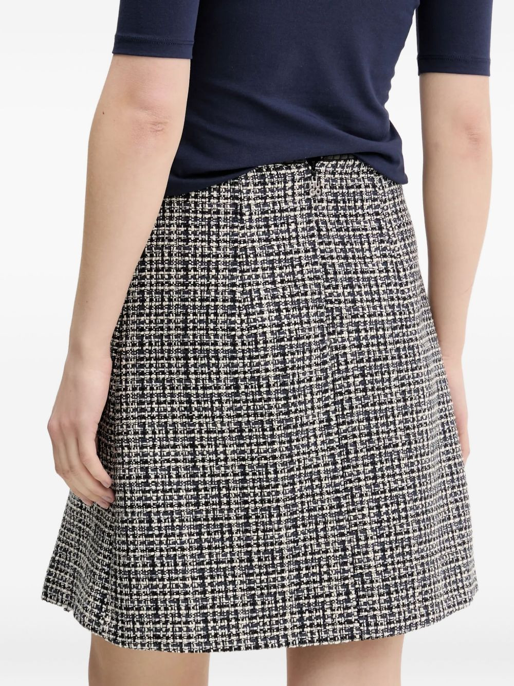 pleated tweed mini skirt - 3