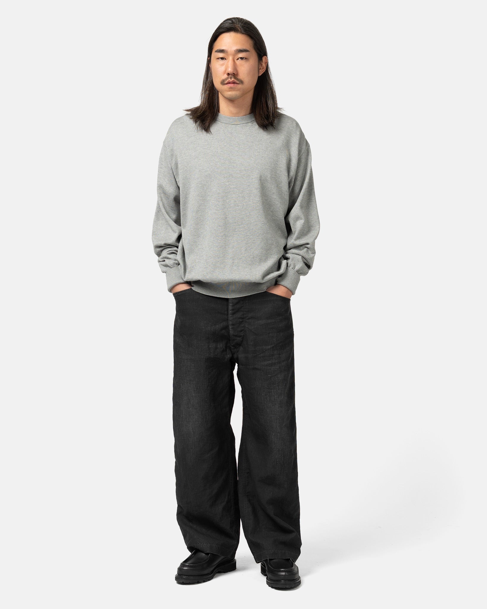 Vintage Black Linen Trousers Black - 2