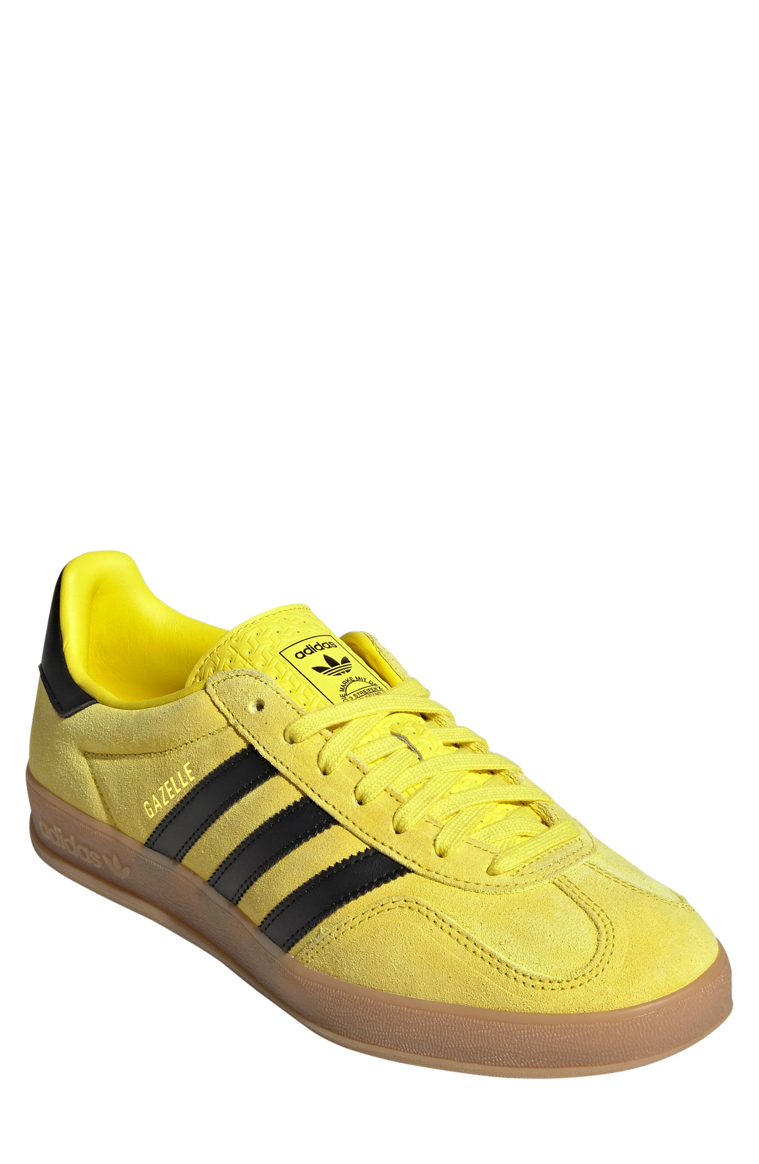 adidas Gazelle Indoor Sneaker in Yellow/Black/Gold Metallic at Nordstrom - 1