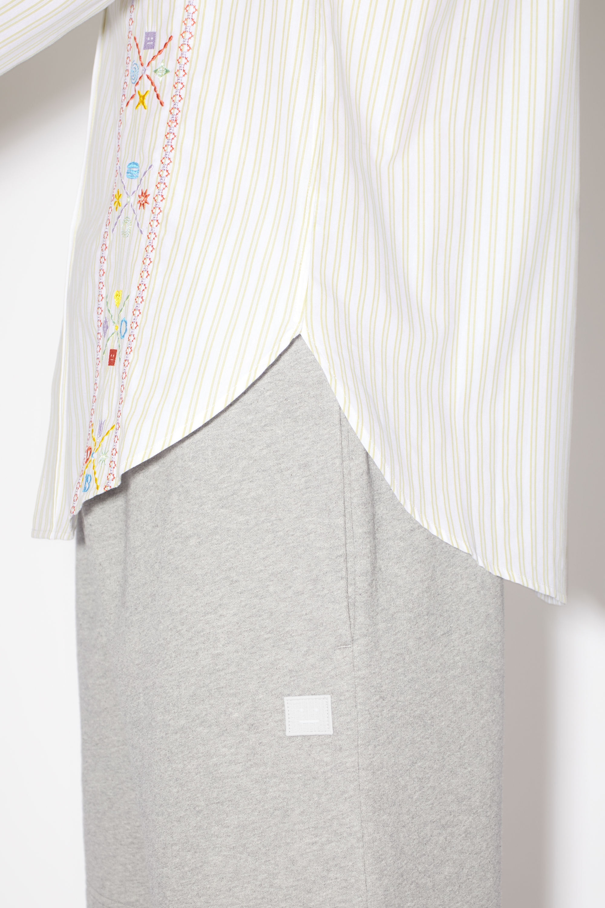 Embroidered button-up shirt - White/green - 4