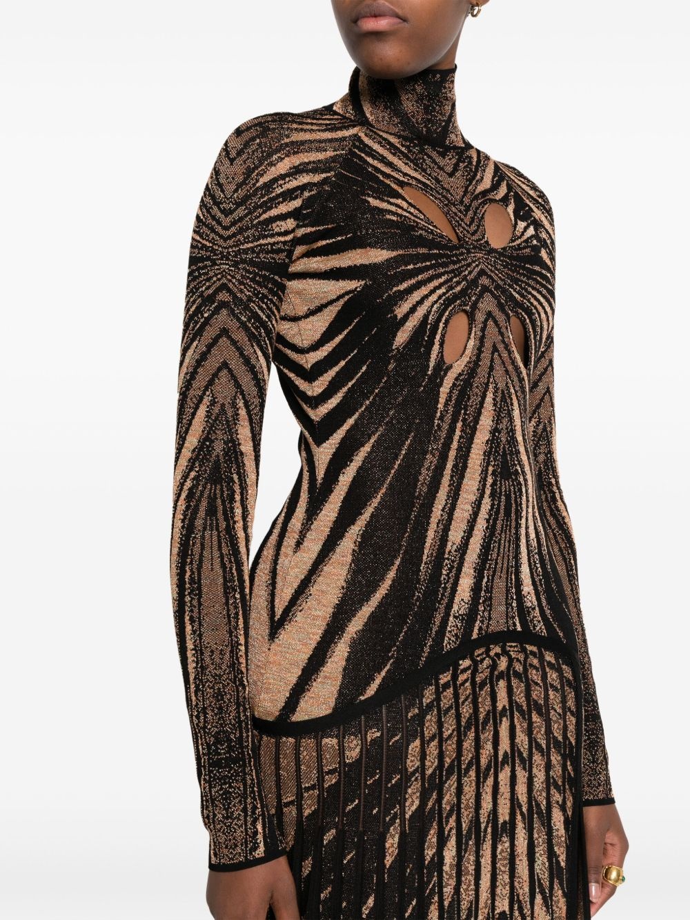 cut-out detail long dress - 5