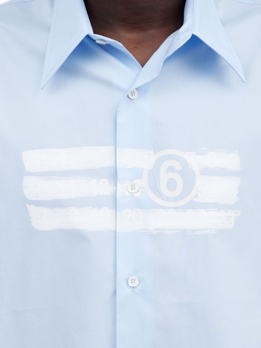 numbers-motif shirt - 7