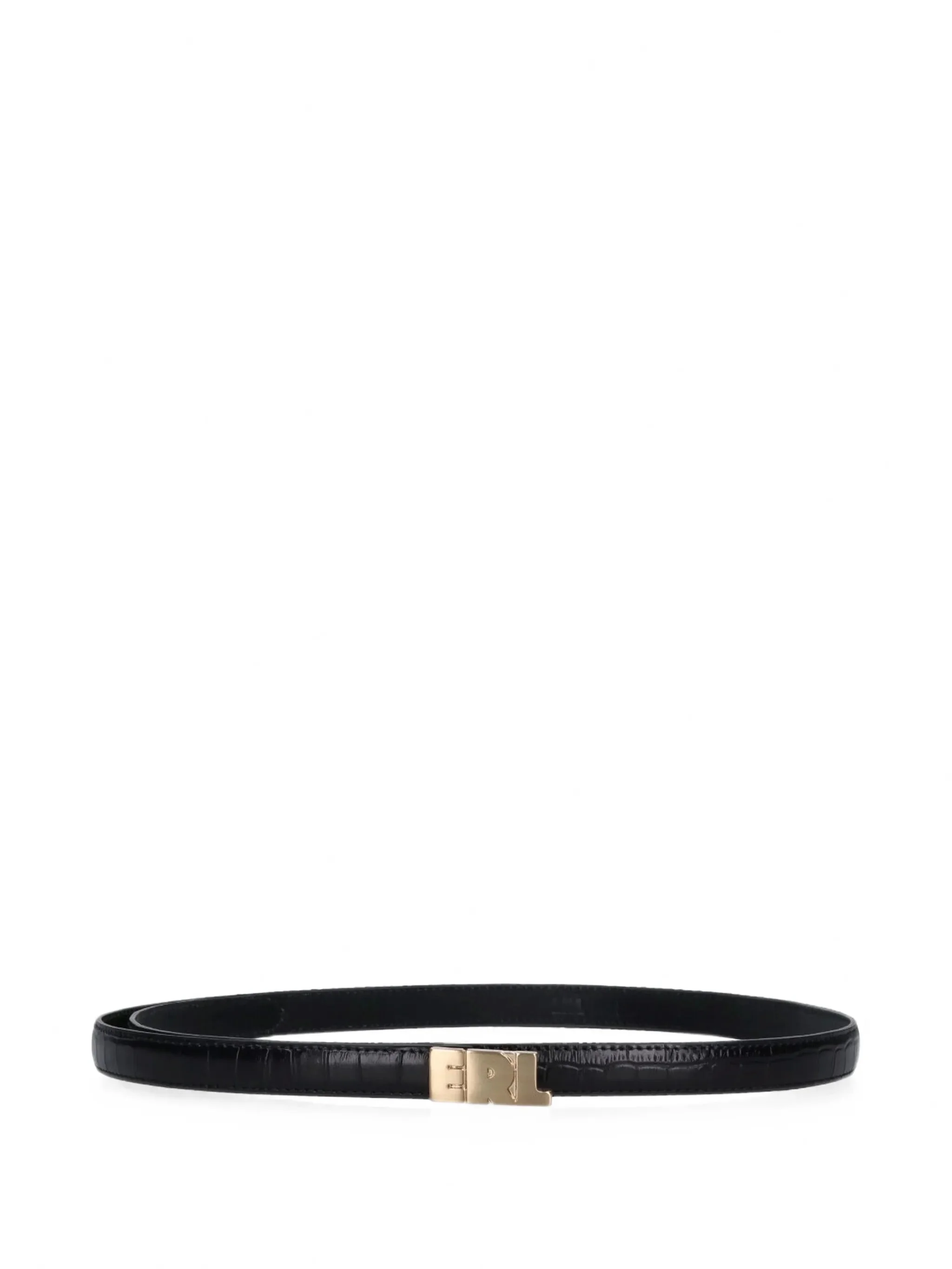 Erl Croc-effect Logo-buckle Belt - 1