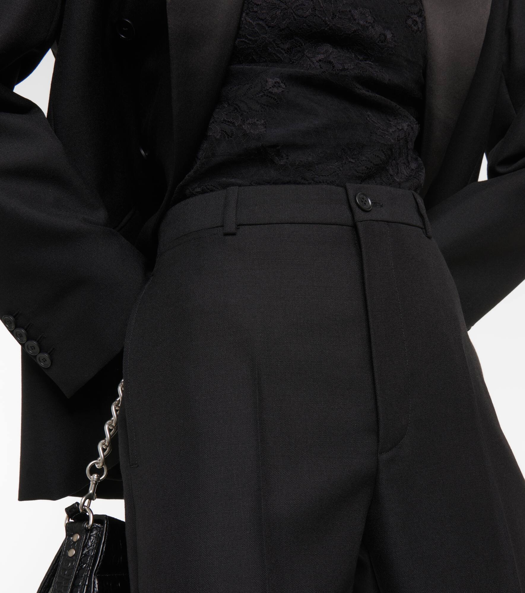 High-rise virgin wool pants - 4