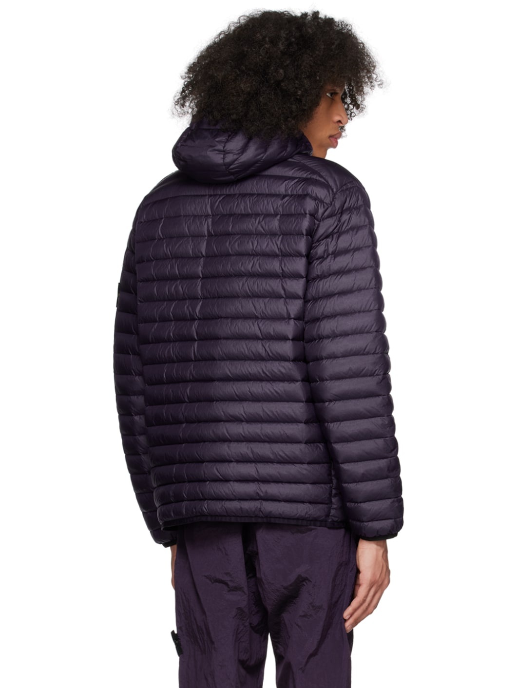 Purple Garment-Dyed Down Jacket - 3