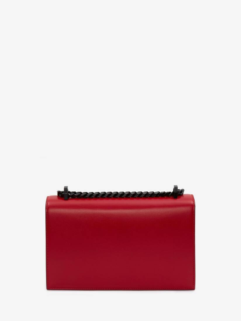 Women's Jewelled Satchel in Red - 3