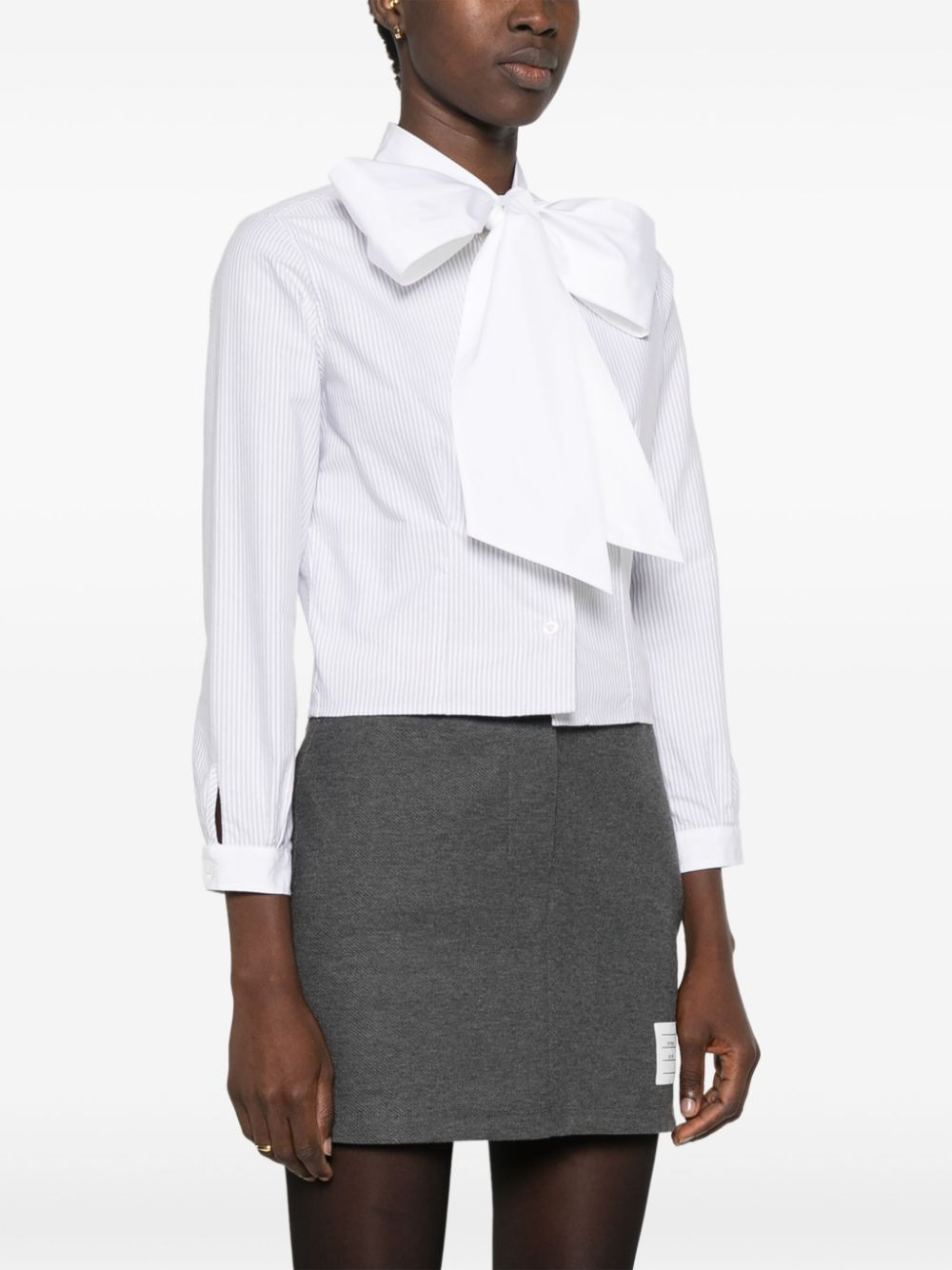 Poplin Bow Collar Blouse - 3