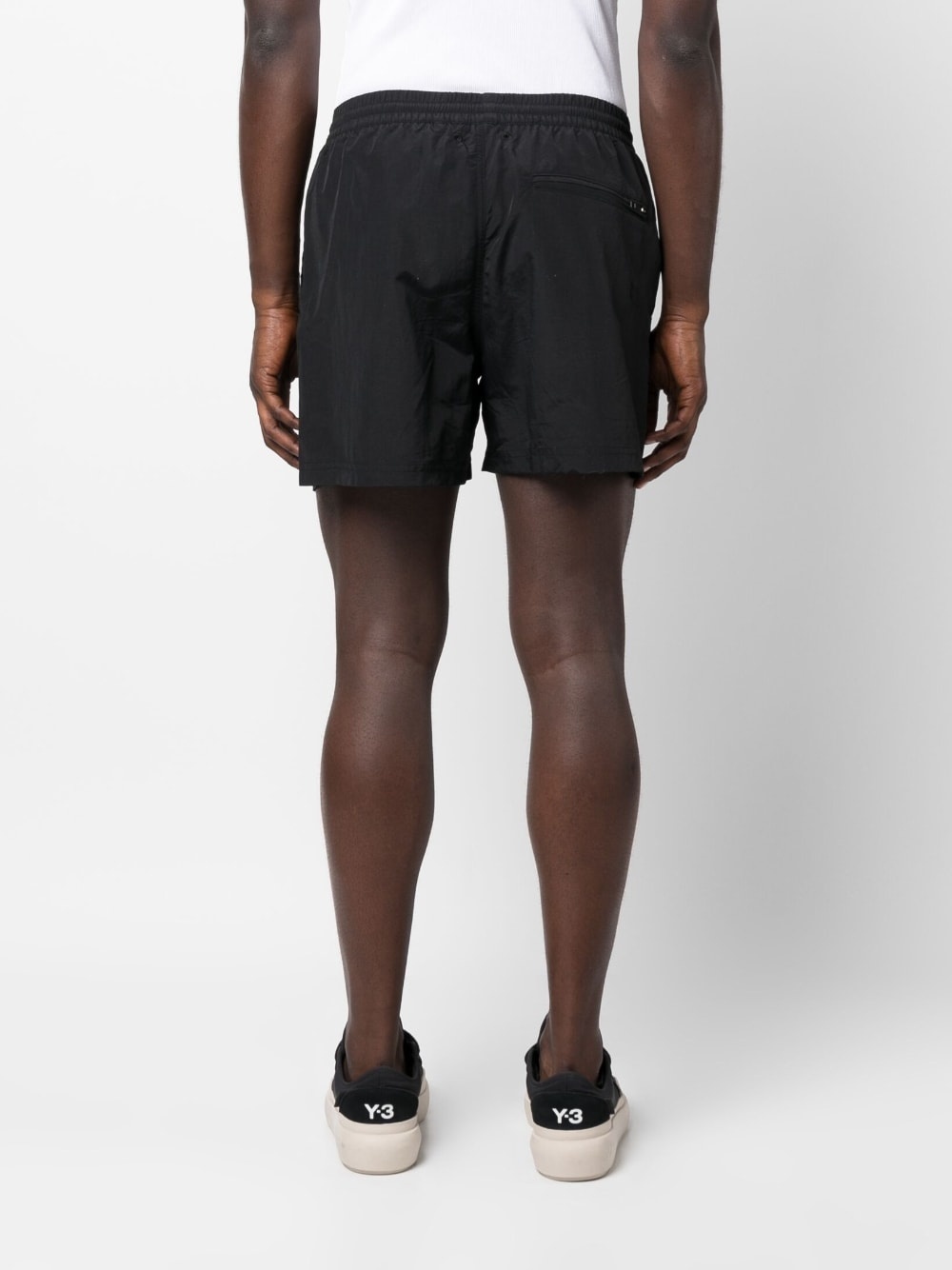 logo-print elasticated-waist track shorts - 4