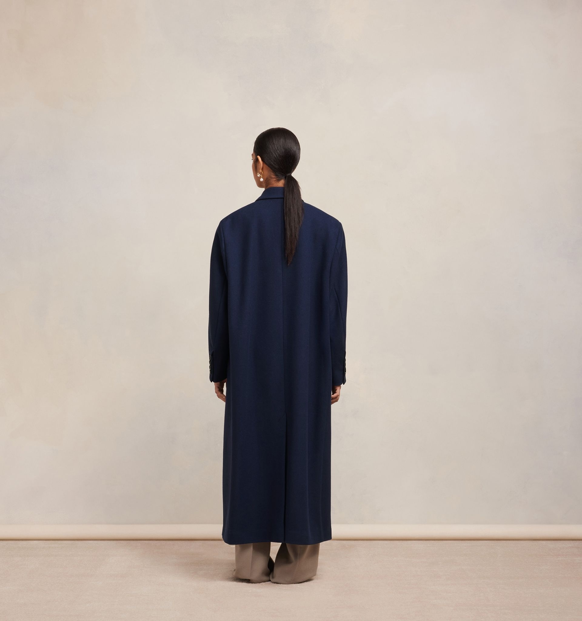 Three Buttons Oversized Coat On Sale - AMI PARIS OFFICIAL