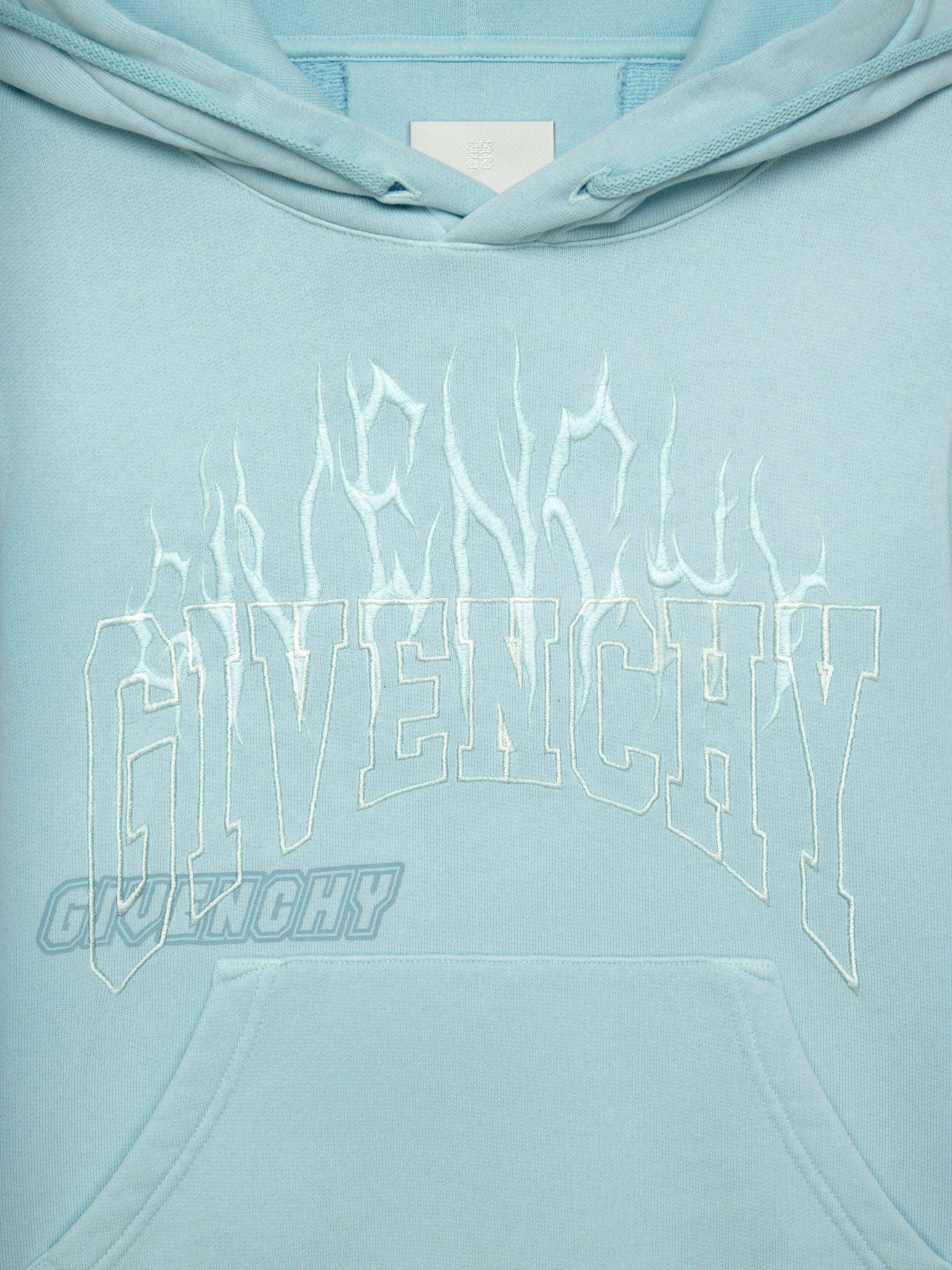 SLIM FIT HOODIE IN EMBROIDERED JERSEY - 5