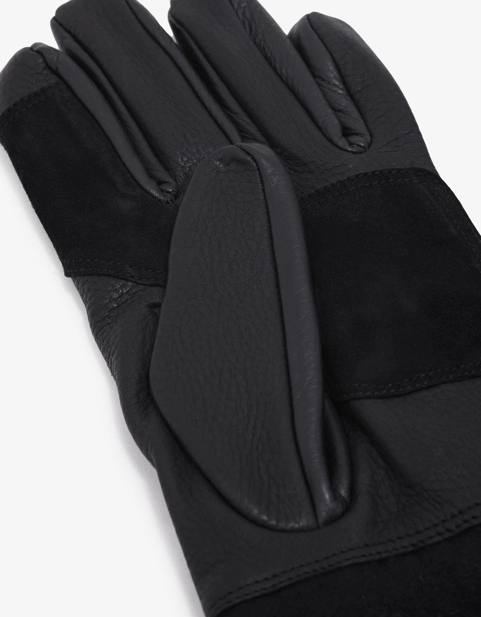 Balenciaga Black Leather & Wool Gloves - 3