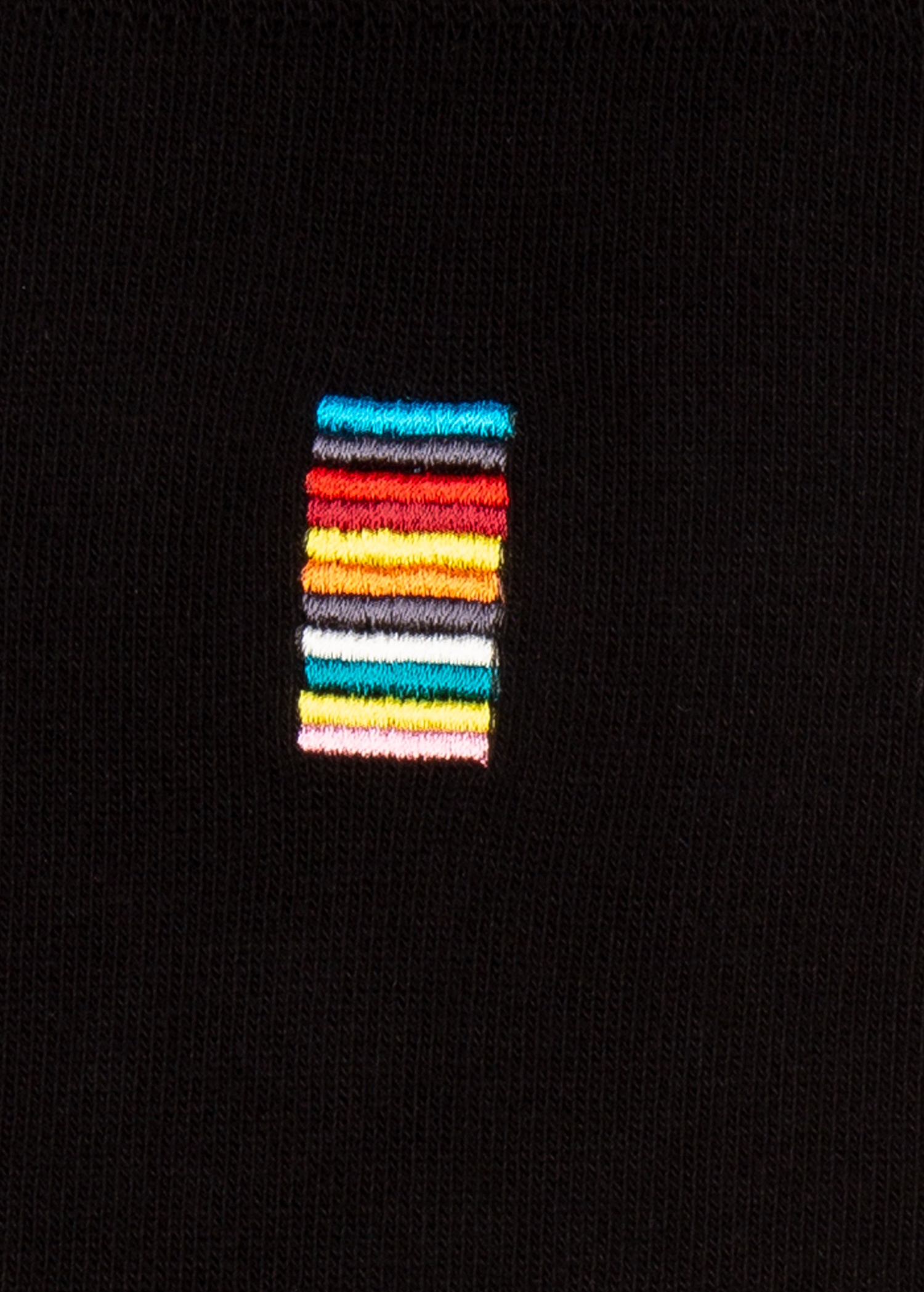 Black Embroidered 'Signature Stripe' Socks - 2