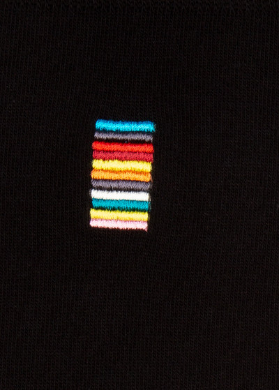 Paul Smith Black Embroidered 'Signature Stripe' Socks outlook
