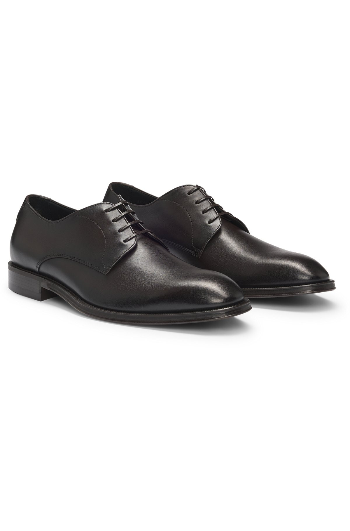 ITALIAN LEATHER DERBY SHOES WITH STITCHING DETAILS - 2