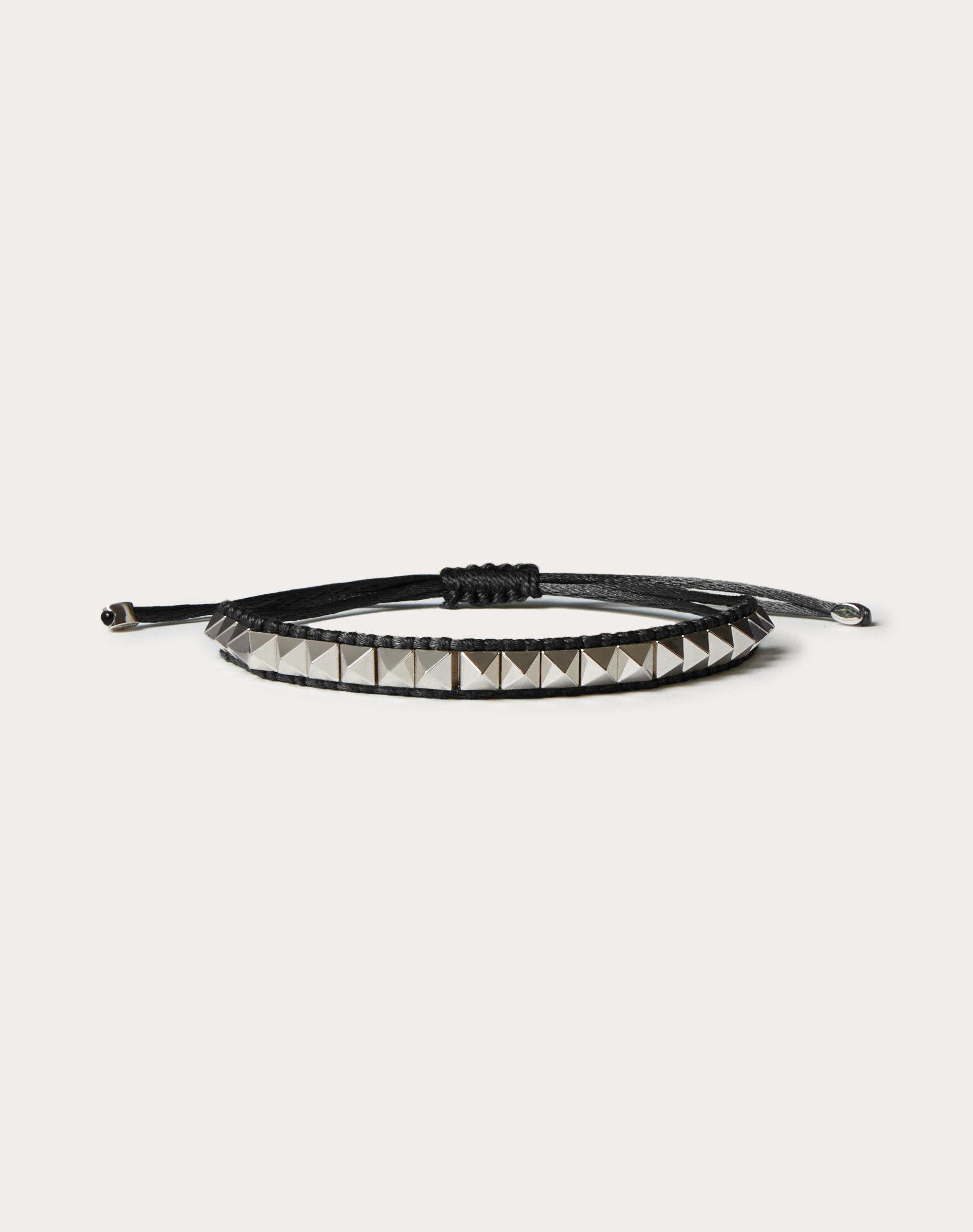 COTTON AND METAL VALENTINO COLOR SIGN BRACELET - 1