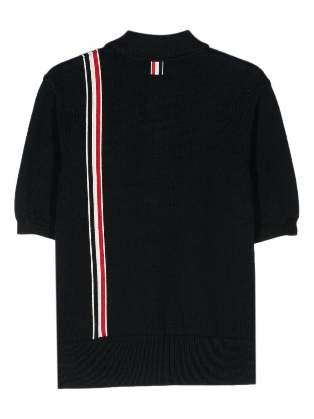 RWB-stripe knitted polo shirt - 2