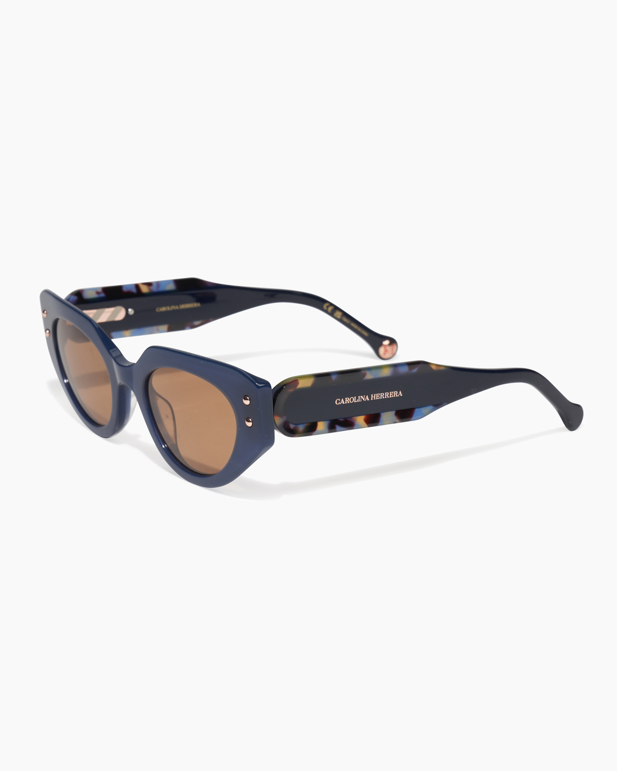 Oval Frame Sunglasses With Contrast Temples - 2