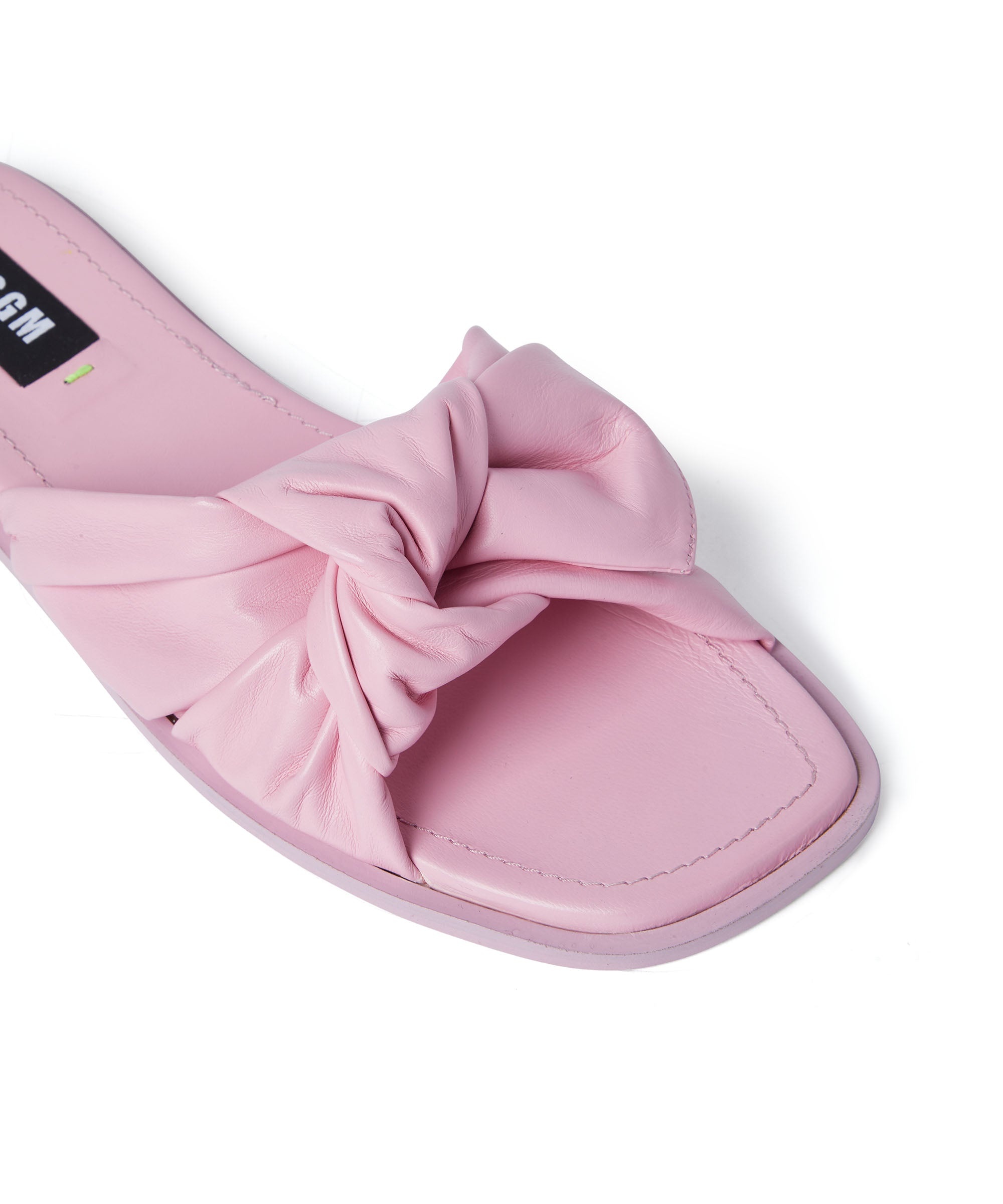 Nappa leather slippers with knotted band - 4