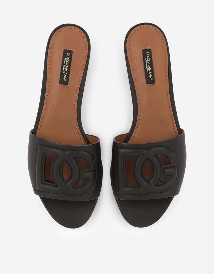 Calfskin sliders with DG Millennials logo - 4