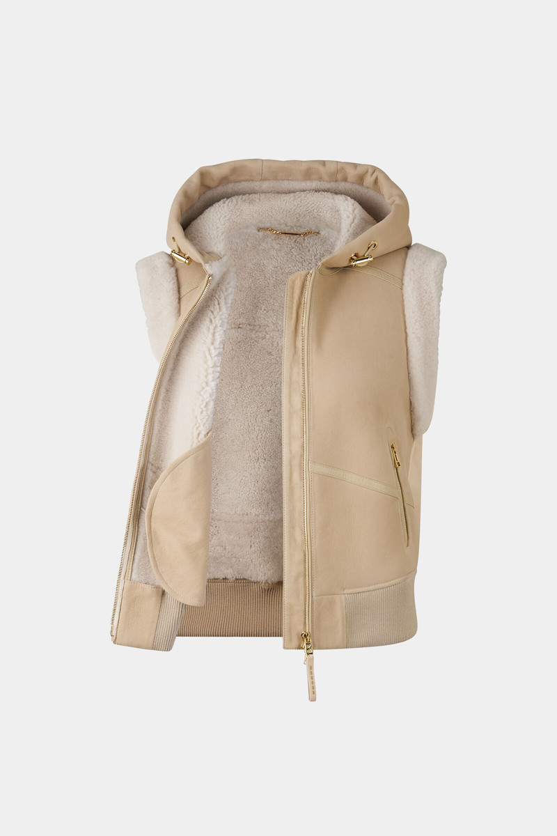 Fine lambskin vest in Sand 8
