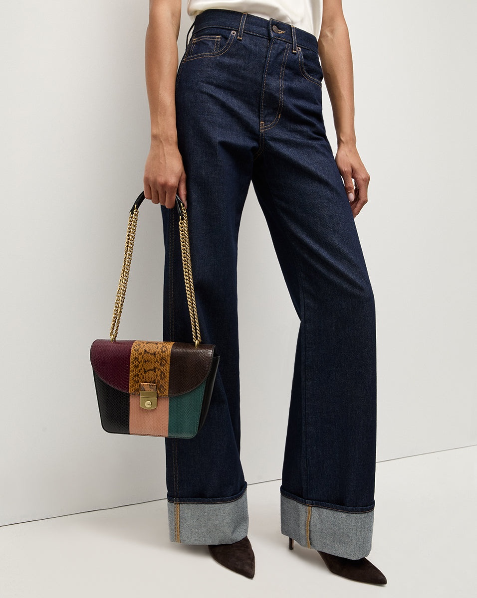 PATCHWORK DOUBLE LINK FLAP BAG - 6