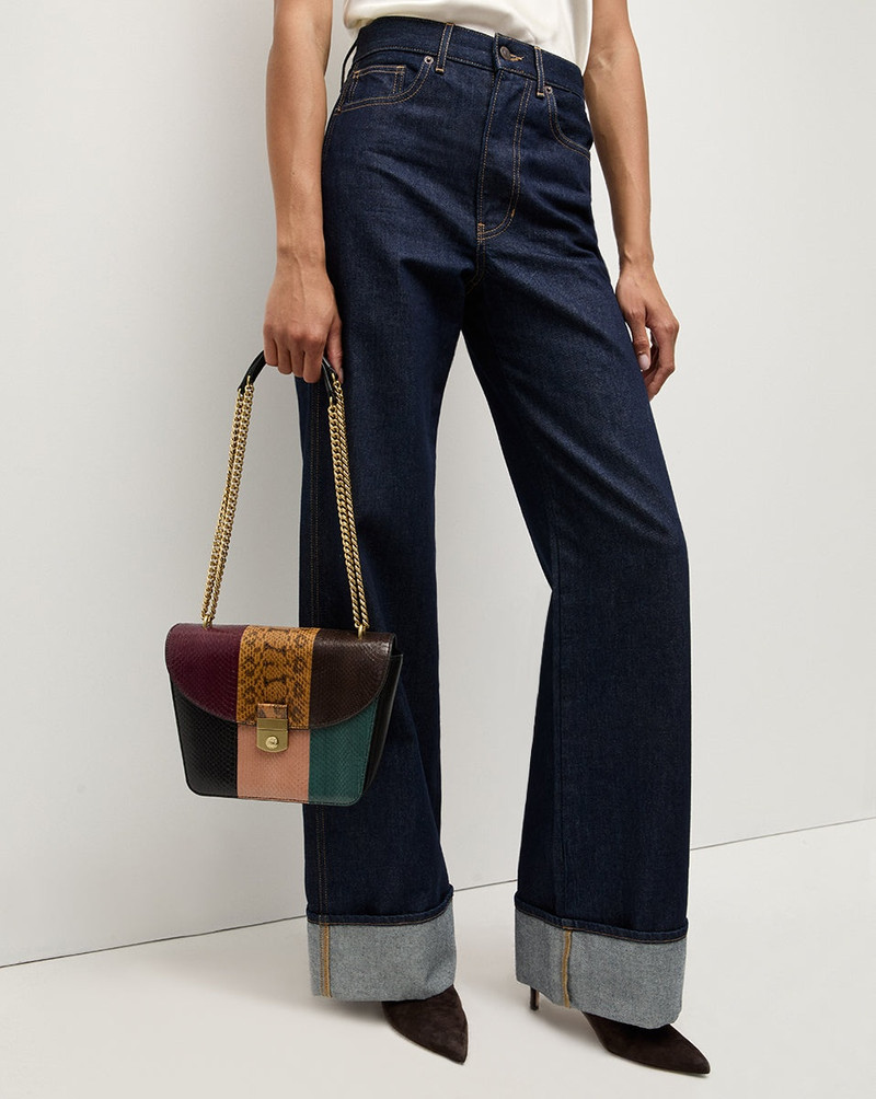 PATCHWORK DOUBLE LINK FLAP BAG 6