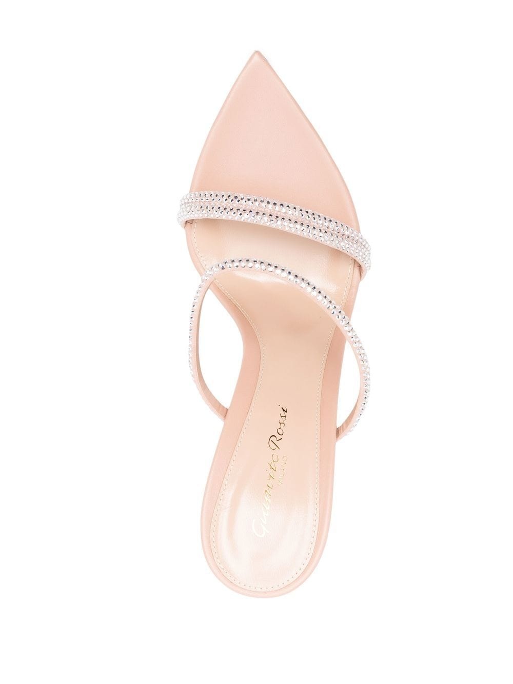 rhinestone-embellishment 110mm mule sandals - 4