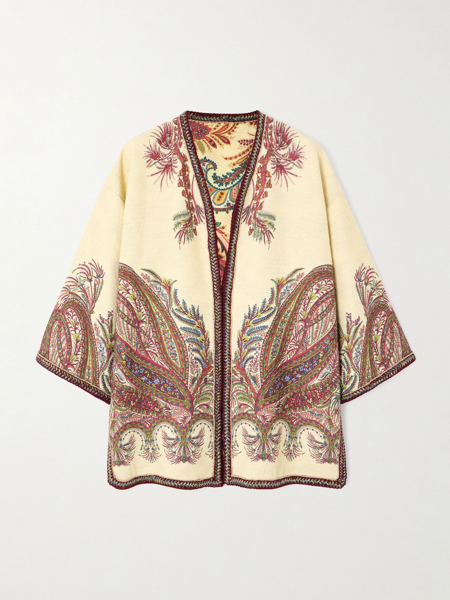 Reversible jacquard jacket Cream - 1
