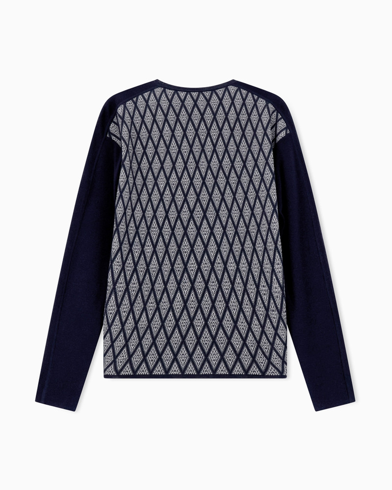 JUMPER IN VIRGIN WOOL AND CASHMERE JACQUARD 3