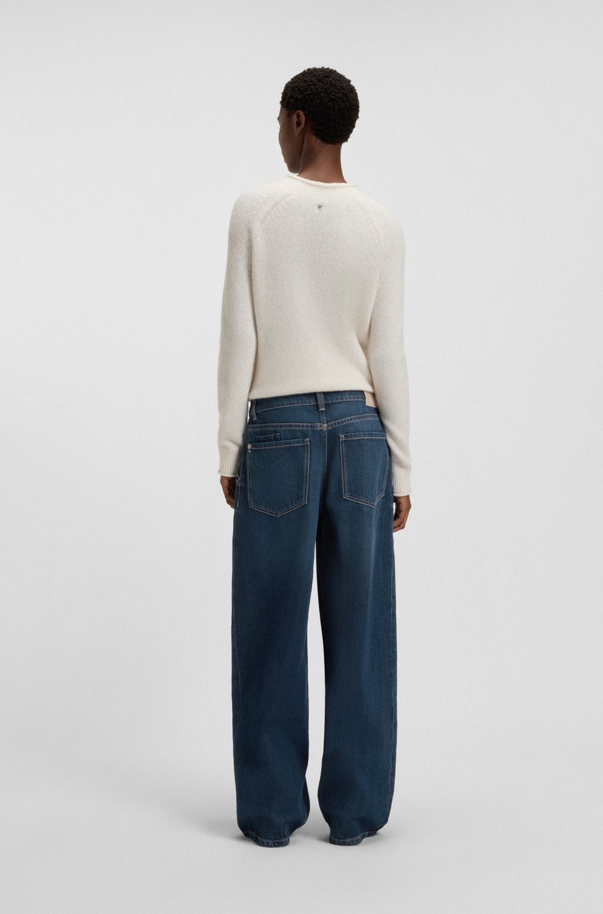 WIDE-LEG JEANS WITH FRONT PLEATS - 4