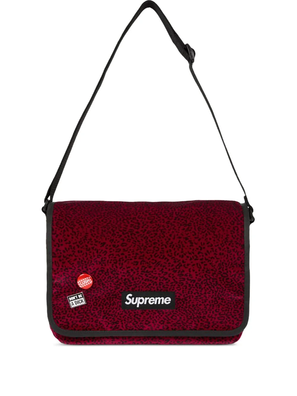 animal-print messenger bag - 1