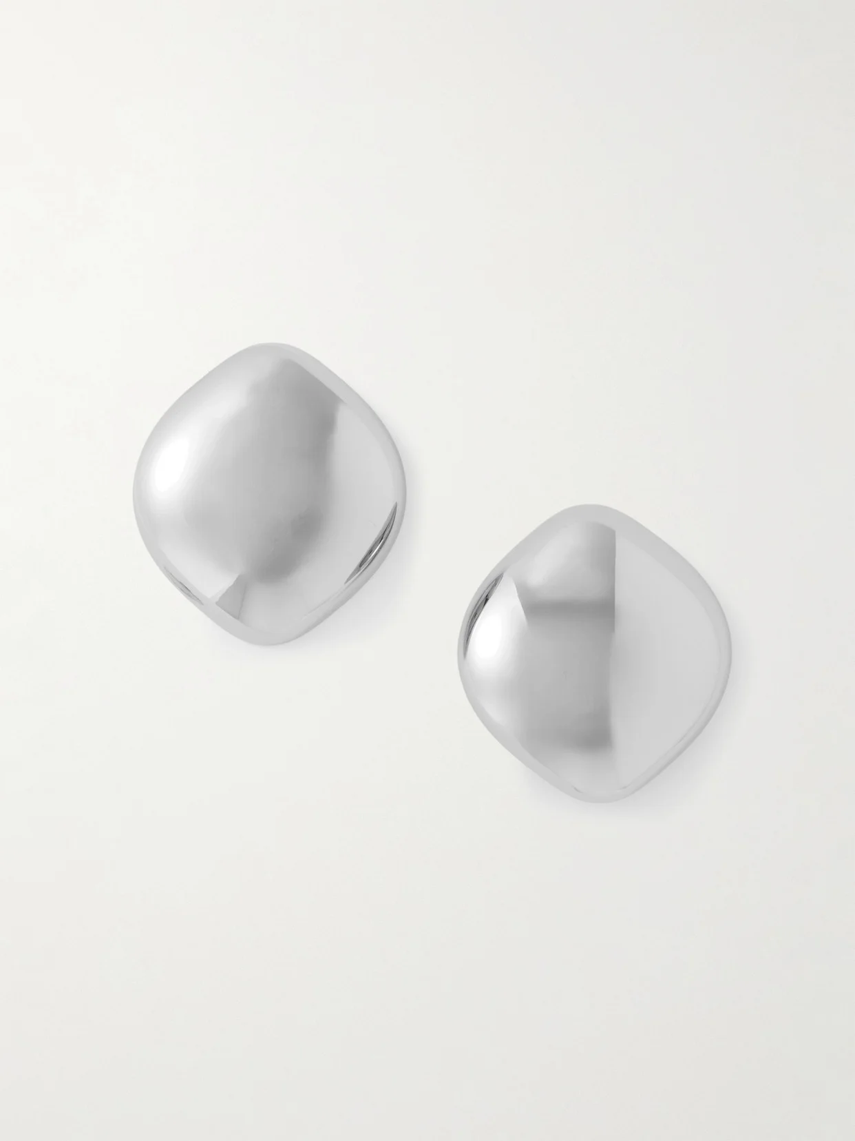 Puffy Cushion Silver-plated Earrings - 1