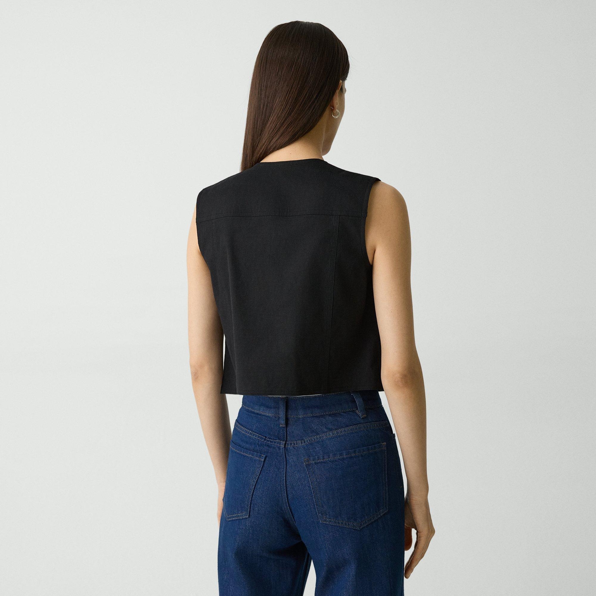 Trucker Vest in Good Linen - 4