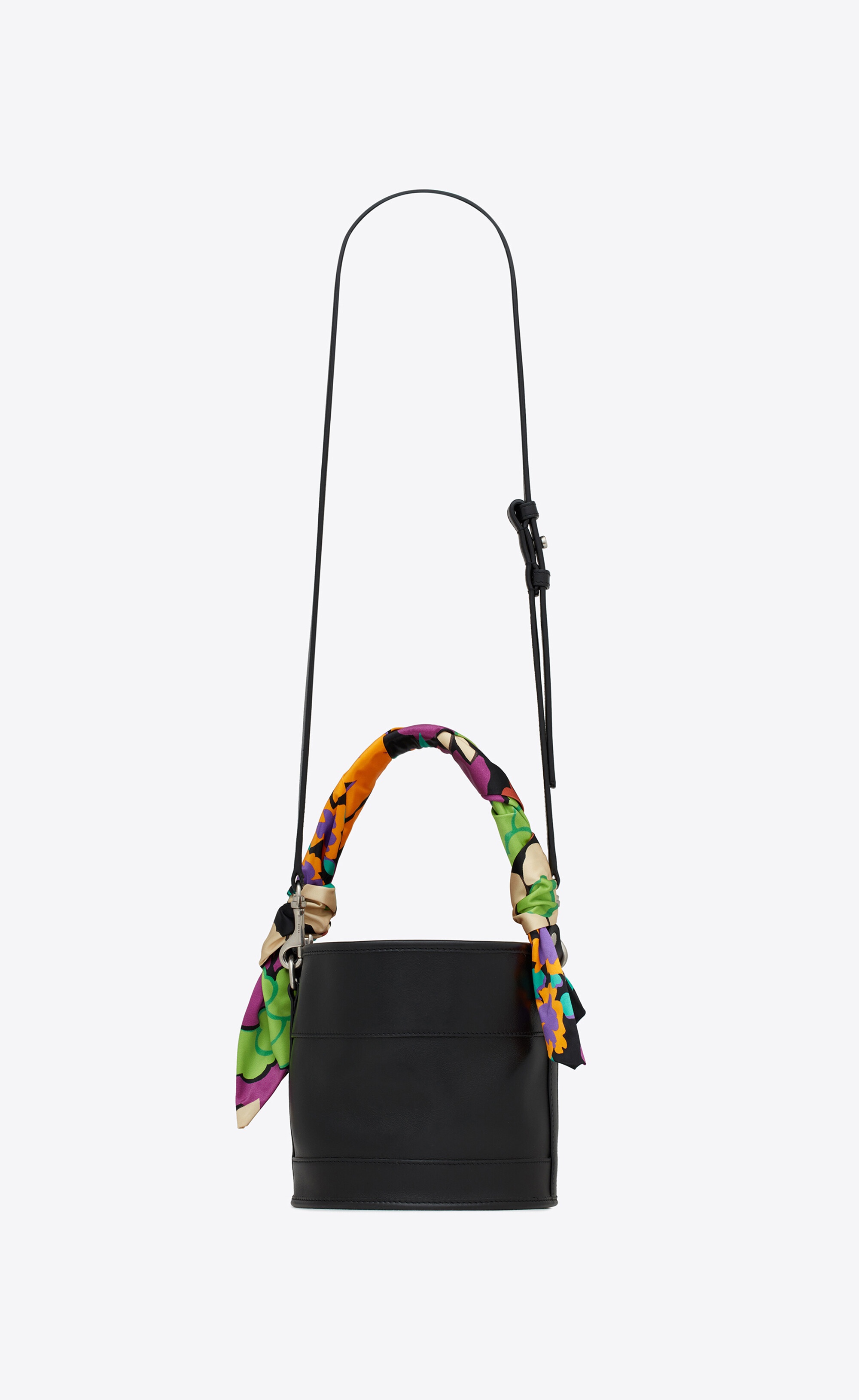 bahia small bucket bag in smooth leather - 3