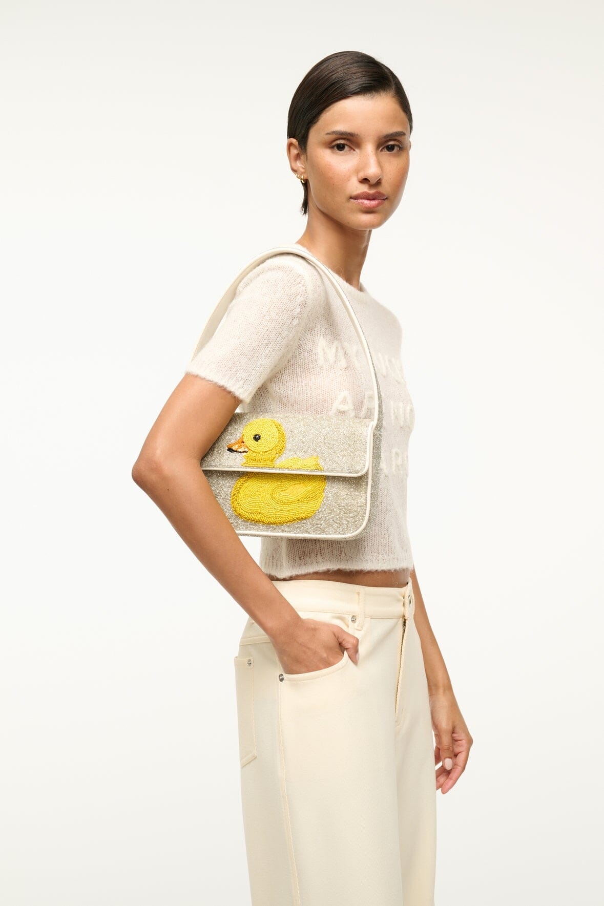 STAUD TOMMY BEADED BAG DUCKS NOT IN A ROW - 2