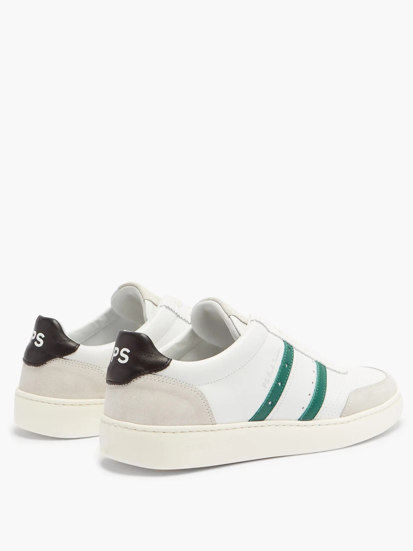 Raffi stripe-appliqué leather trainers - 4