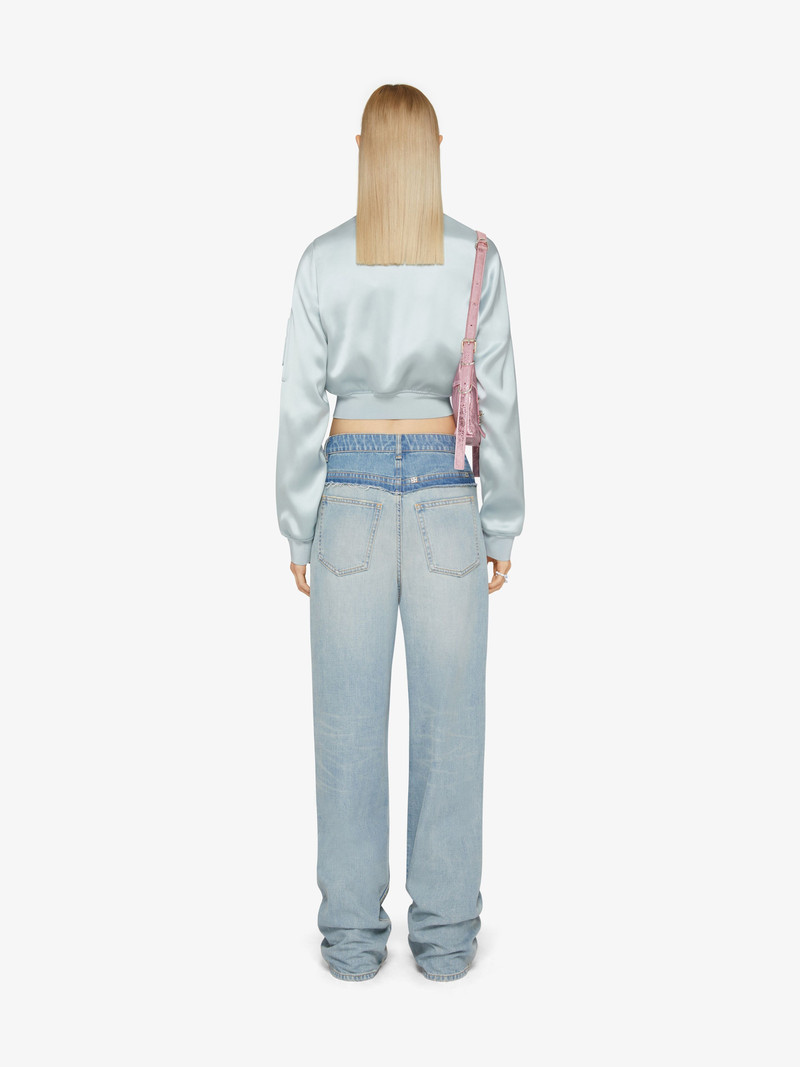 CROPPED BOMBER IN SATIN 4